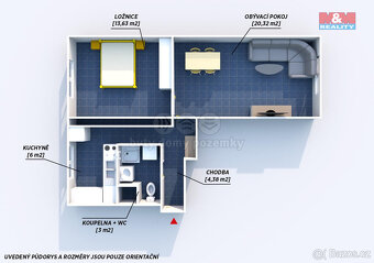 Prodej bytu 2+1, 47 m², Strakonice, ul. Jiřího z Poděbrad - 17