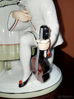 Fasold Stauch Pierrot a kolombína porcelán soška - 17