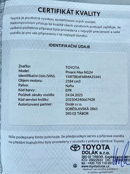 Toyota Proace Max 2.2d 88kW / 2025 / DPH / pouze 177km - 17