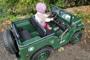 Dětský elektrický vojenský Jeep Willys - 17