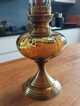 STAROŽITNÁ ART DECO PETROLEJOVÁ LAMPA GAUDARD, 20.–30. LÉTA - 17