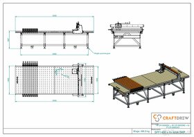 XXL truhlářský lis, pracovní stůl, srovnávač desek, horní fr - 17
