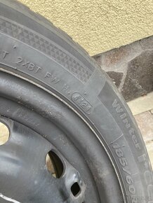Plechové disky 15’’ na zimních pneu+poklice // Škoda Rapid - 17