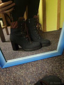Tmavě modré vyšší boty na podpatku Jenny Fairy, vel. 38 - 17
