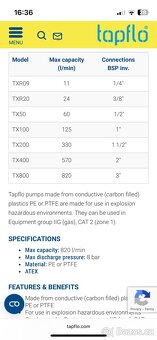 vzduchomembránové čerpadlo Tapflo PTFE - 17