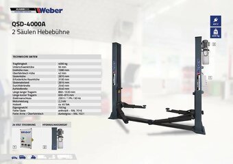 Dvousloupovy hydraulický zvedák WEBER - 17