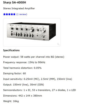 SHARP Optonica SM-4000 Stereo Amplifier / Old School - 17