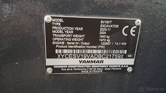 Pásové rypadlo Yanmar SV19 - NOVÝ - 17