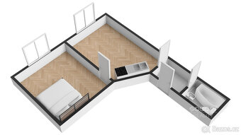 Pronájem bytu 2+kk, 42 m², Praha 8 – Kobylisy, ul. Čimická. - 17