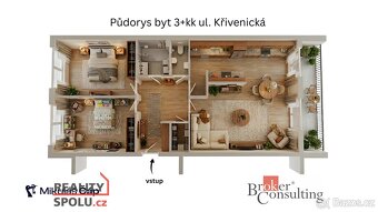 Prodej, byty/3+kk, 75 m2, Křivenická 449/23, 18100 Praha, Hl - 17