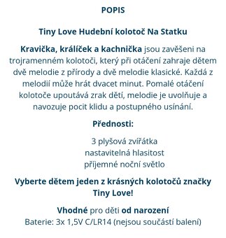 Hrací a svítící kolotoč Tiny Love - Na statku - 17