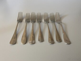 vidličky staré vidličky alpaka příbory značené postříbřené - 17