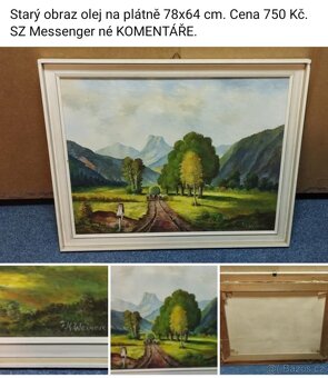 Staré obrazy a obrázky viz fota. Ceny viz fota. - 17