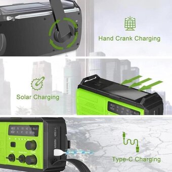 Solární rádio dynamo AM/FM power banka 8000 mAh - 17