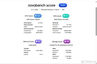 Herní PC Ryzen 5 5600x + RADEON RX 6800 16GB vhodný na 4K - 17
