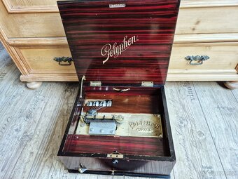 Starožitný hrací stroj Polyphon No 72G, 1890, s 8 zvonky - 17