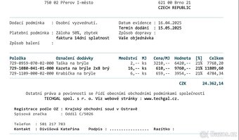 Profesionální 2ks kufry Techgal a 22 kazet na brýle NOVÉ - 17