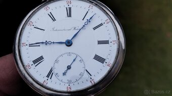 Krásné starožitné stříbrné hodinky IWC Schaffhausen, medaile - 17