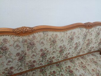 Sedací souprava, sofa, 2 křesla, stolek, baroko - 17
