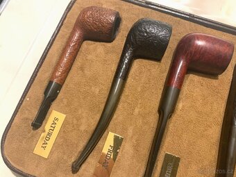 Sada pouzder na dýmky DUNHILL s dýmkami Seven Day, vzácné, 6 - 17