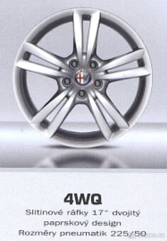 Originál alu Alfa Romeo, 5x110 / R17 - 17