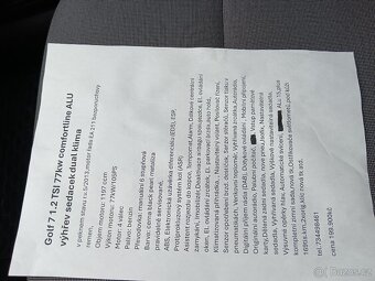 Golf VII 1.2 TSI 77kw ALU výhřev sedaček tempomat top - 17