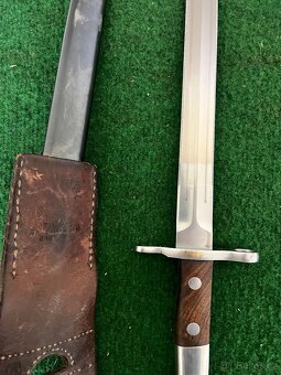 Švajčiarsky bodák Model 1889/18 s puzdrom a závesom - 17