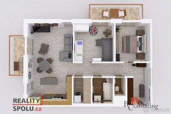 Prodej, byty/3+kk, 89.5 m2, Masarykova 1048, 66461 Rajhrad,  - 17