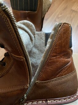 Nové pánské kožené zimní boty BAŤA s teplou podšívkou - 44 - 17