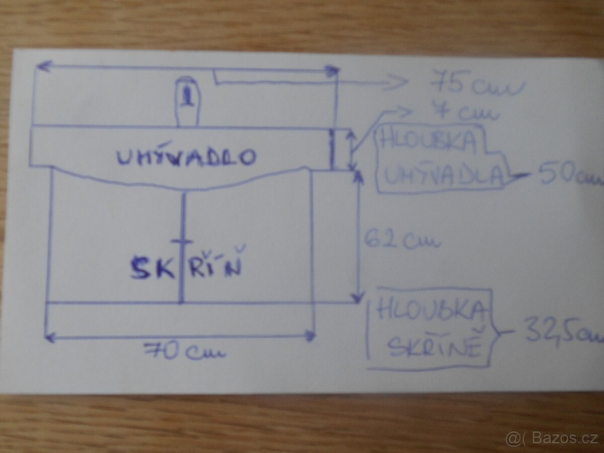 Umývadlo + skříň + baterie - 18
