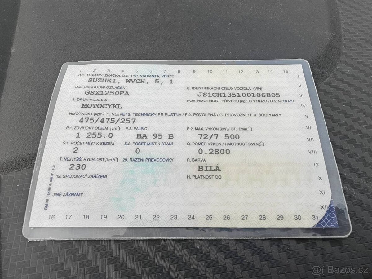 2012 Suzuki GSX 1250 FA nové gumy, olej - 18