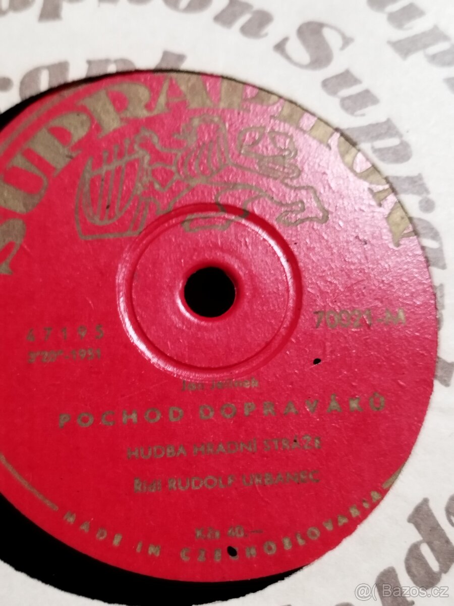 Gramofonové desky z 50. Let. Šelakové, nepoškrabané - 18