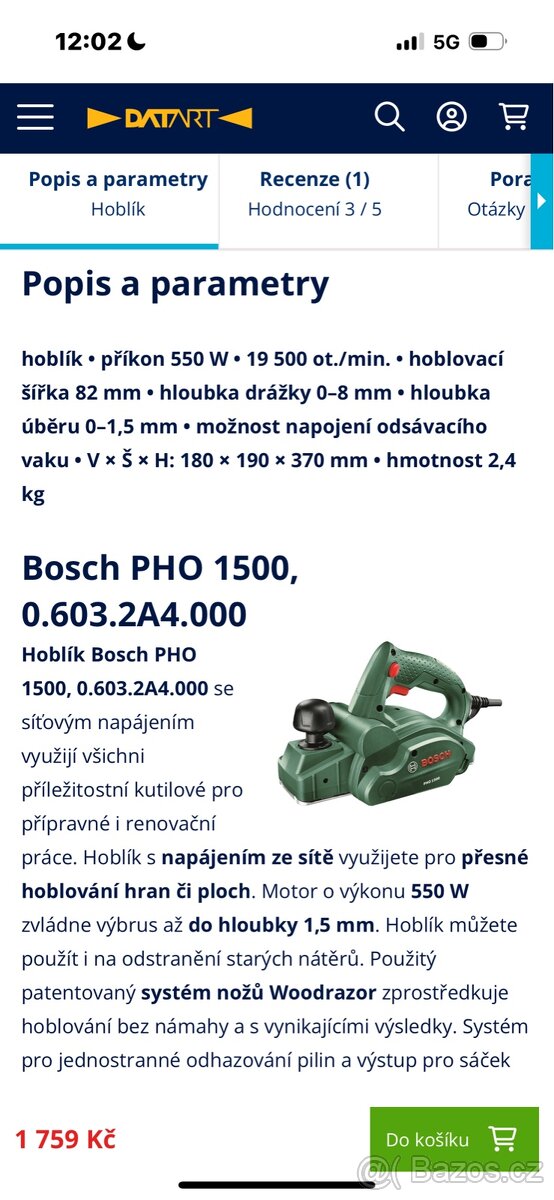 Mini stativ BOSCH GLL 3-50 stav a1 - 18