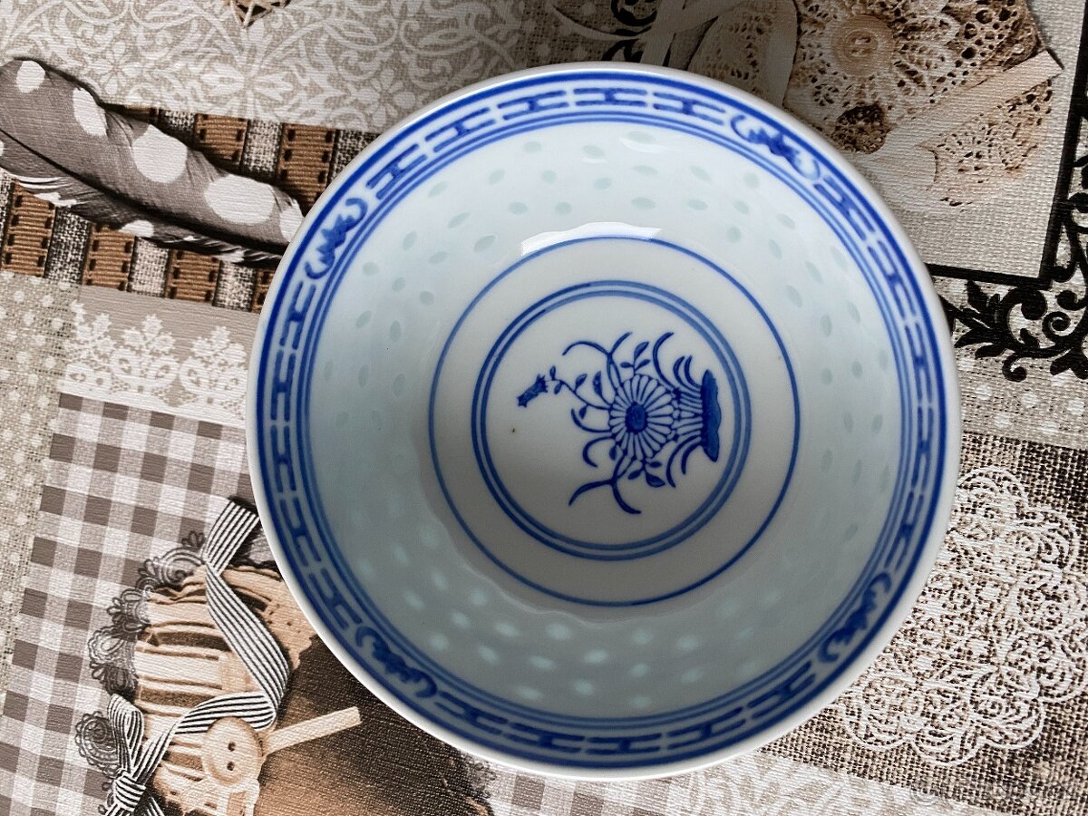 Nová retro souprava z čínského porcelánu I - rýžové zrno - 18