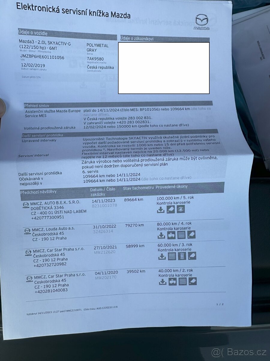 Mazda 3 2.0,2019 (120Kw) - NEJVYŠŠÍ VÝBAVA - Bose Audio, 360 - 18