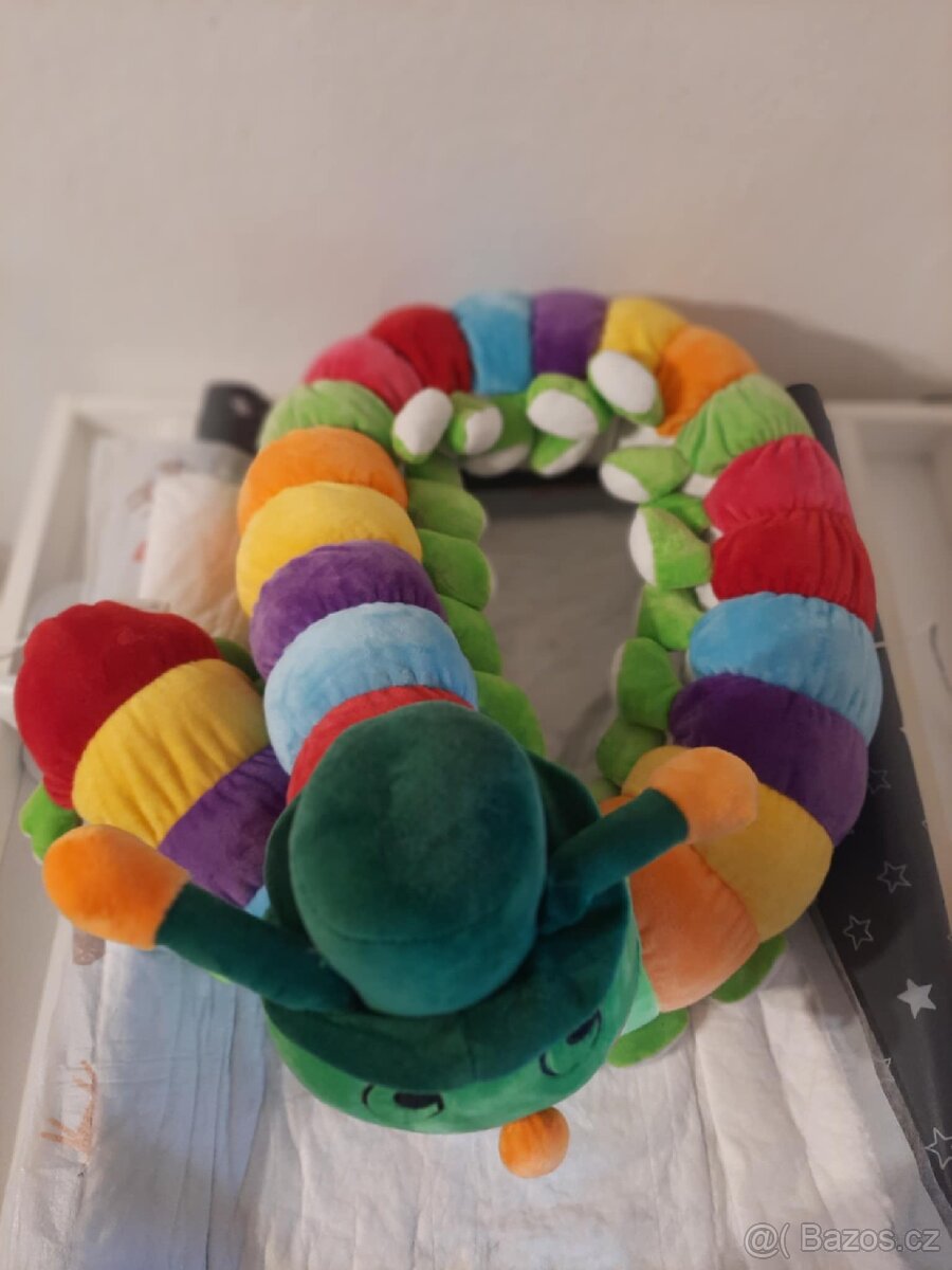 Dětská postýlka+matrace, cestovní postýlka+m, plyš. housenka - 18