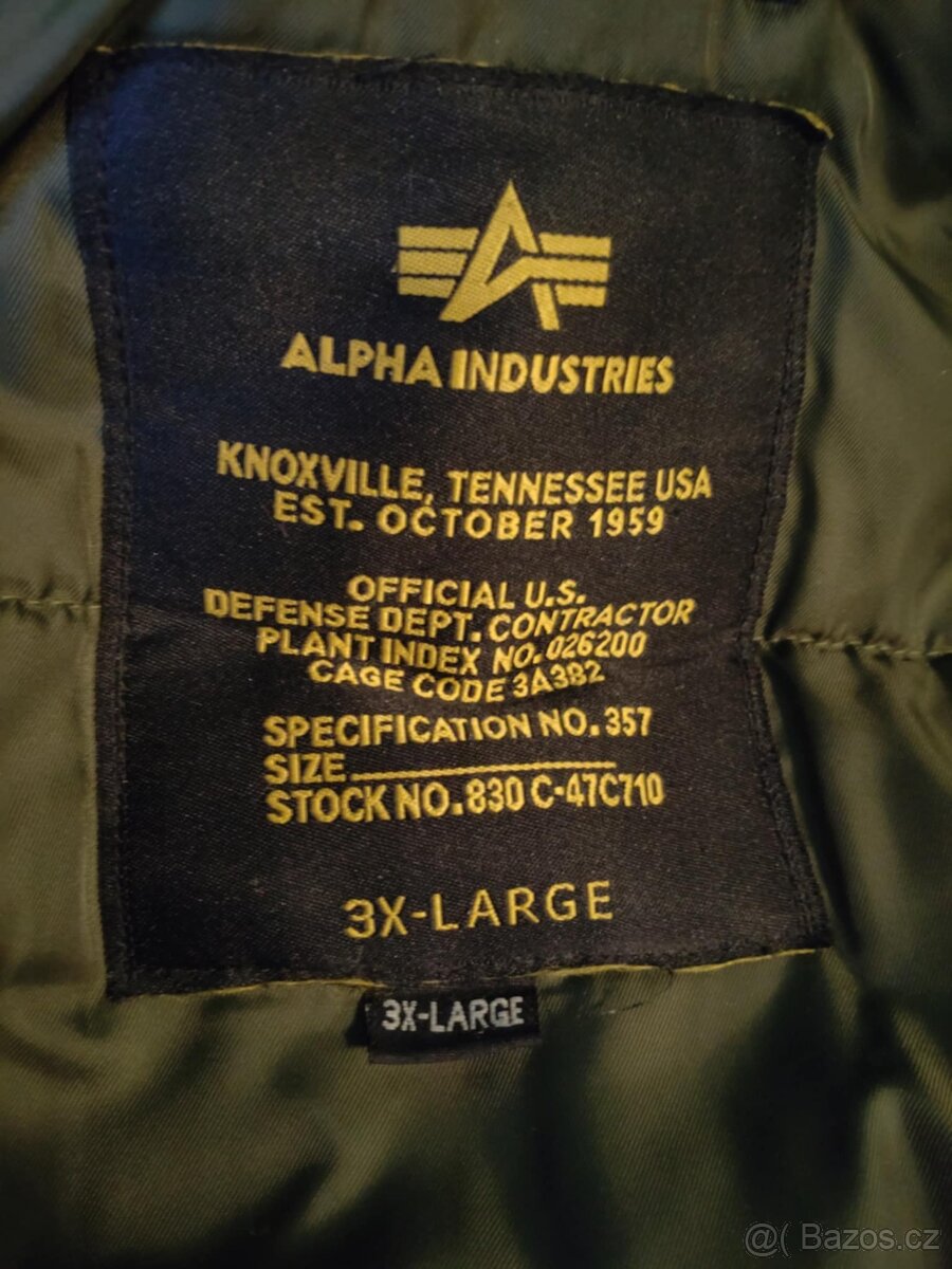 BUNDA N3B POLAR ALJAŠKA ALPHA INDUSTRIES 3XL - 18