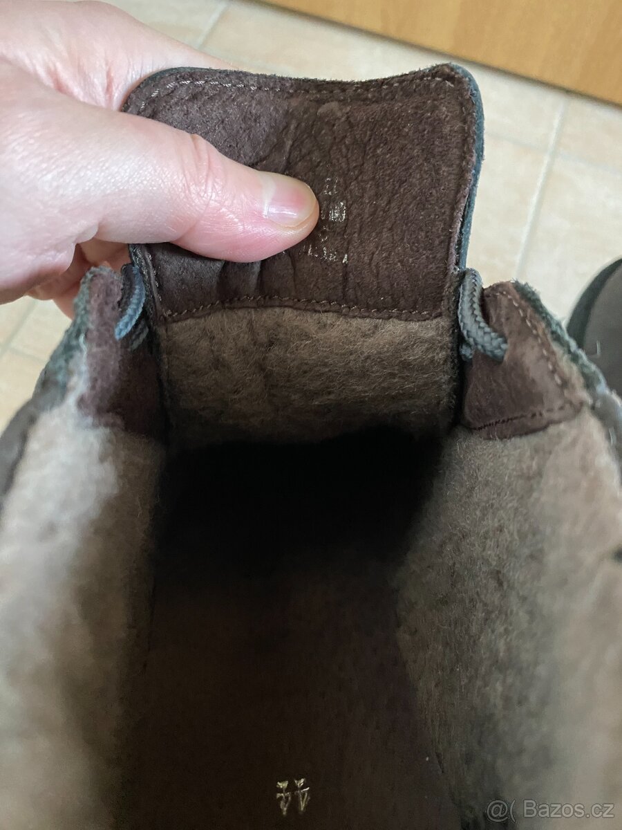 Nové pánské kožené zimní boty Baťa s kožichem - č. 44 - 18