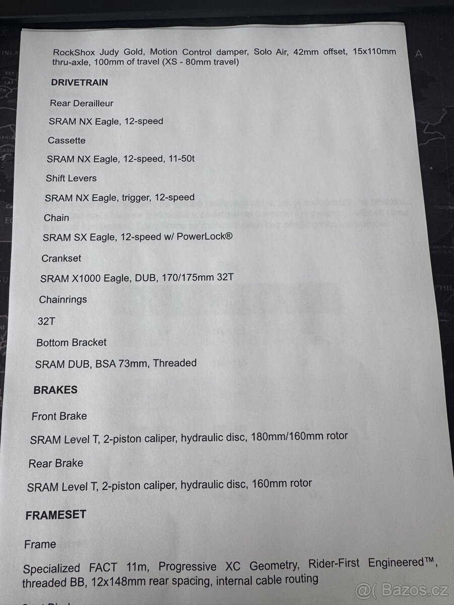 Horské karbonové kolo Specialized Epic Hardtail - 18