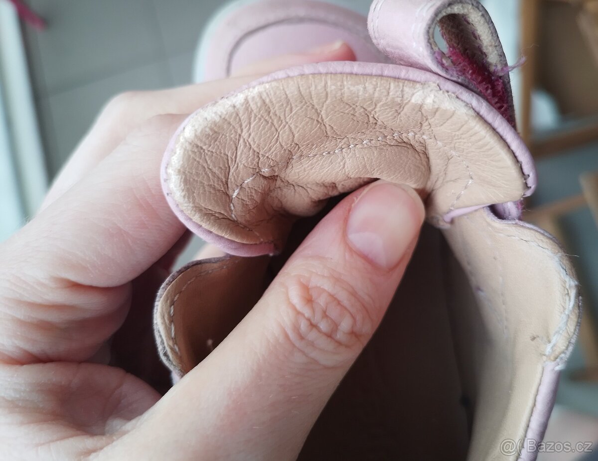 Barefoot kotníkové boty Superfit Superfree Nappa Rosa vel. 2 - 18