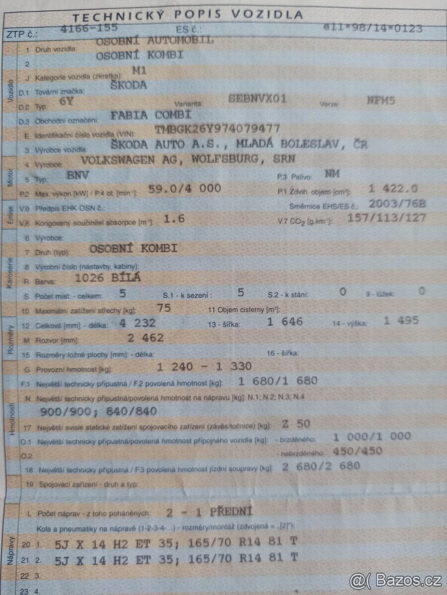 Škoda Fabia combi 1.4TDI 59KW 2006 - 18