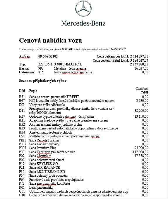 S 400d Long 4Matic AMG Line Executive Premium Plus, DPH - 18