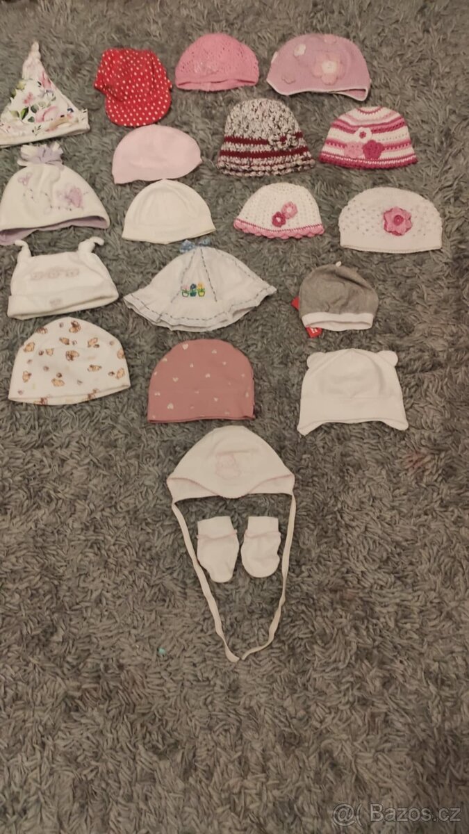 Dětské čepičky od 0 měsíců do cca 1,5 let - 18