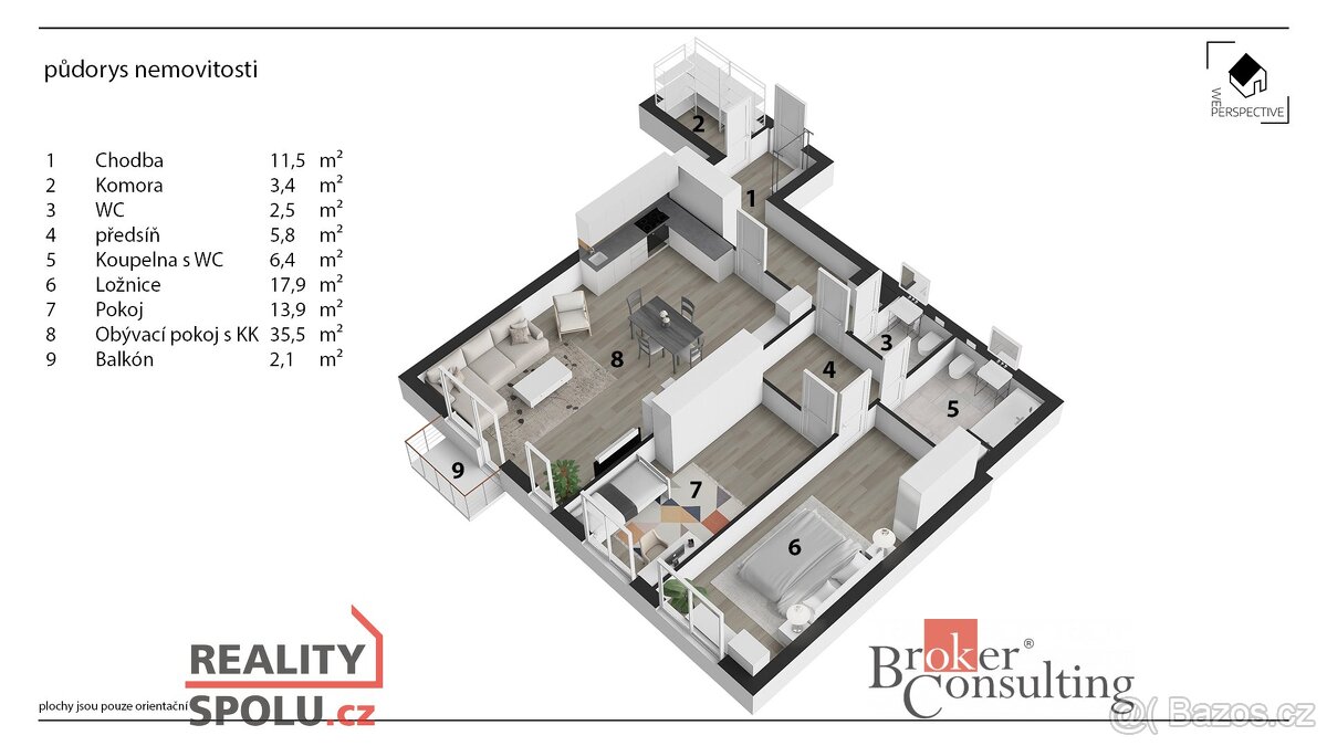 Prodej, byty/3+kk, 107 m2, Kollárova 1714/1, Pražské Předměs - 18