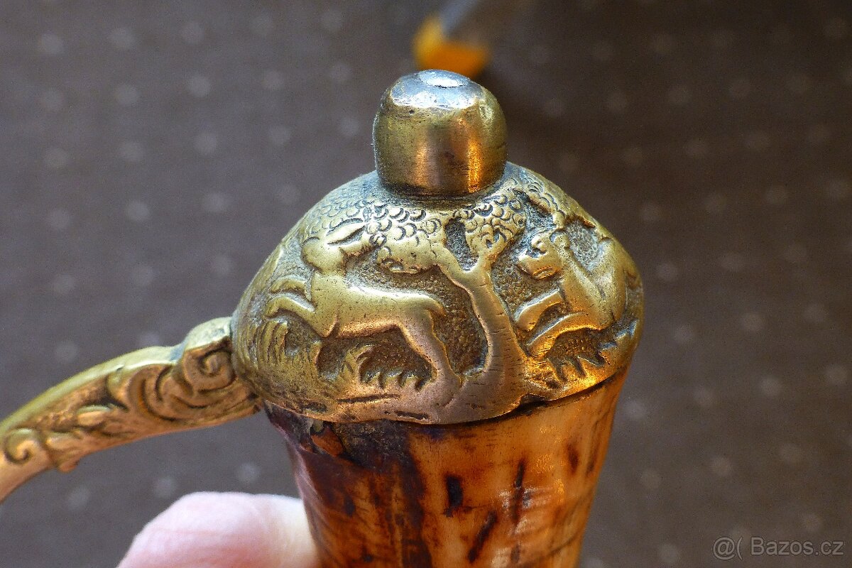 Lovecký tesák - Asi 18. století - Rytá čepel - 18