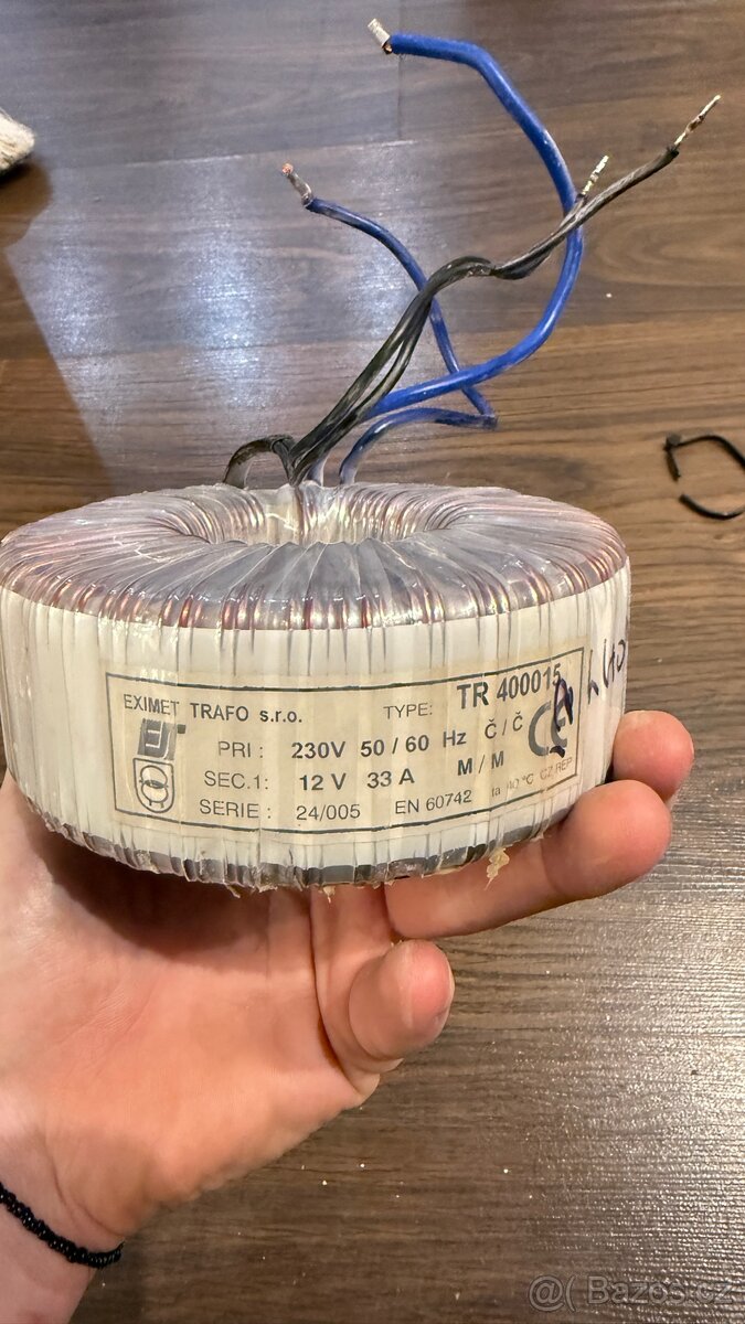 Transformátor 230V - 12V - 18
