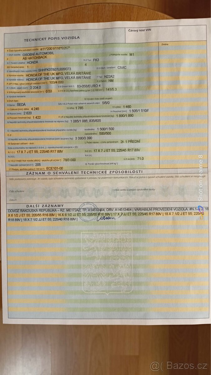 HONDA CIVIC Typ FK3 - 18