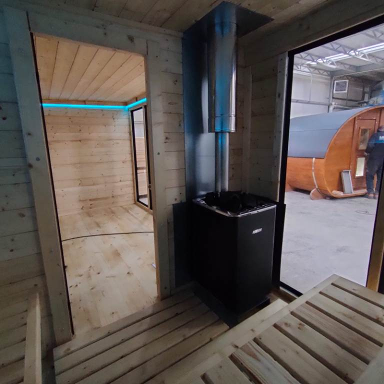 Venkovní finská sauna-saunový domek s odpočívárnou - 18