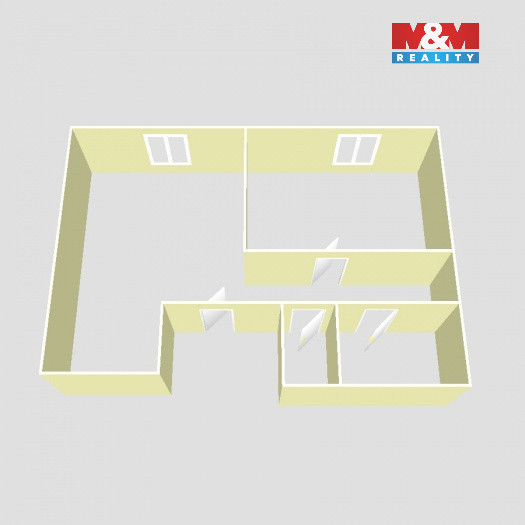 Pronájem bytu 2+kk, 100 m², Chomutov, ul. Klostermannova - 18
