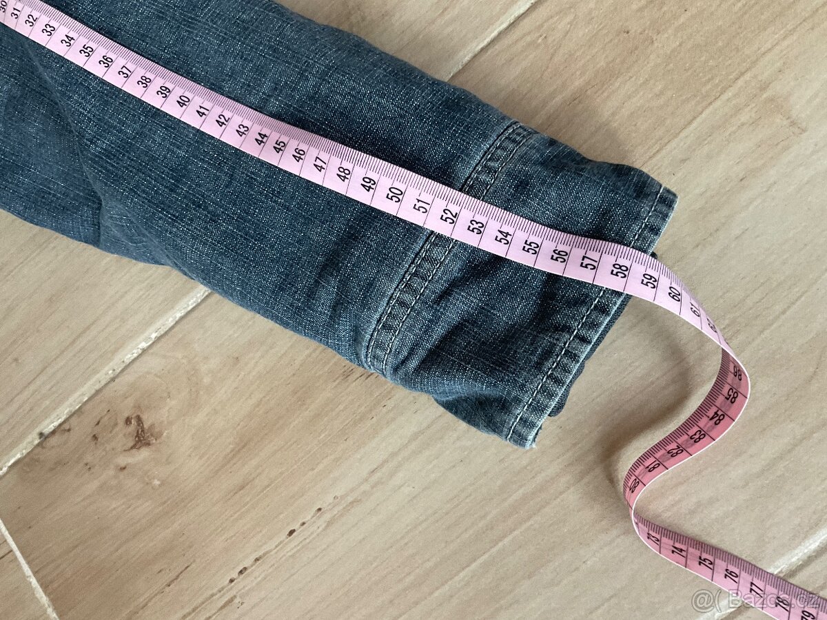 Dívčí teplá džínová parka s kapucí- Hema-146/152 - 18